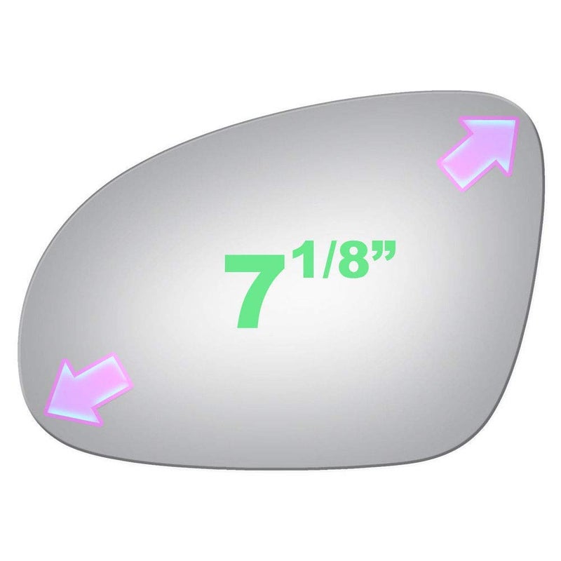 WLLW Mirror Glass Replacement fit for VW EOS GTI R32 Jetta Passat Rabbit Driver Side LH Non Heated - Image 2